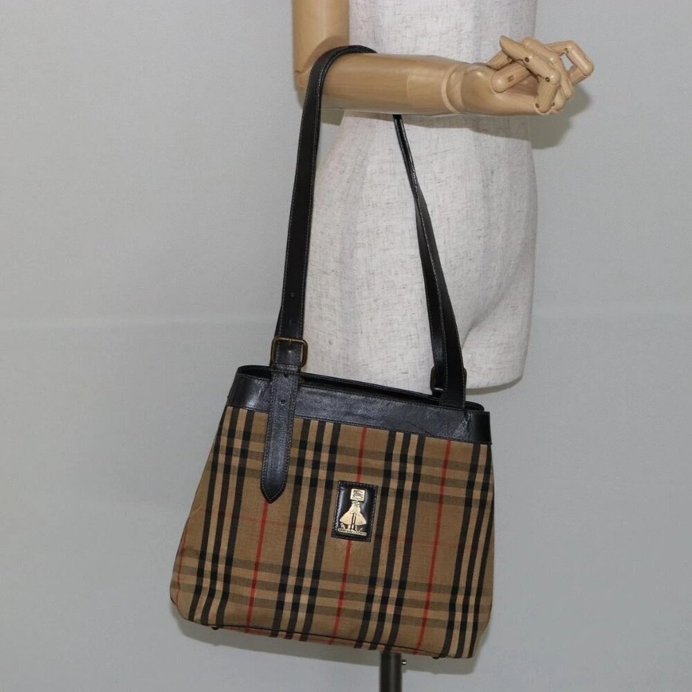 Burberrys Nova Check Tote Bag Canvas Beige Auth bs29130 - Picture 14 of 16